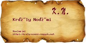 Krály Noémi névjegykártya